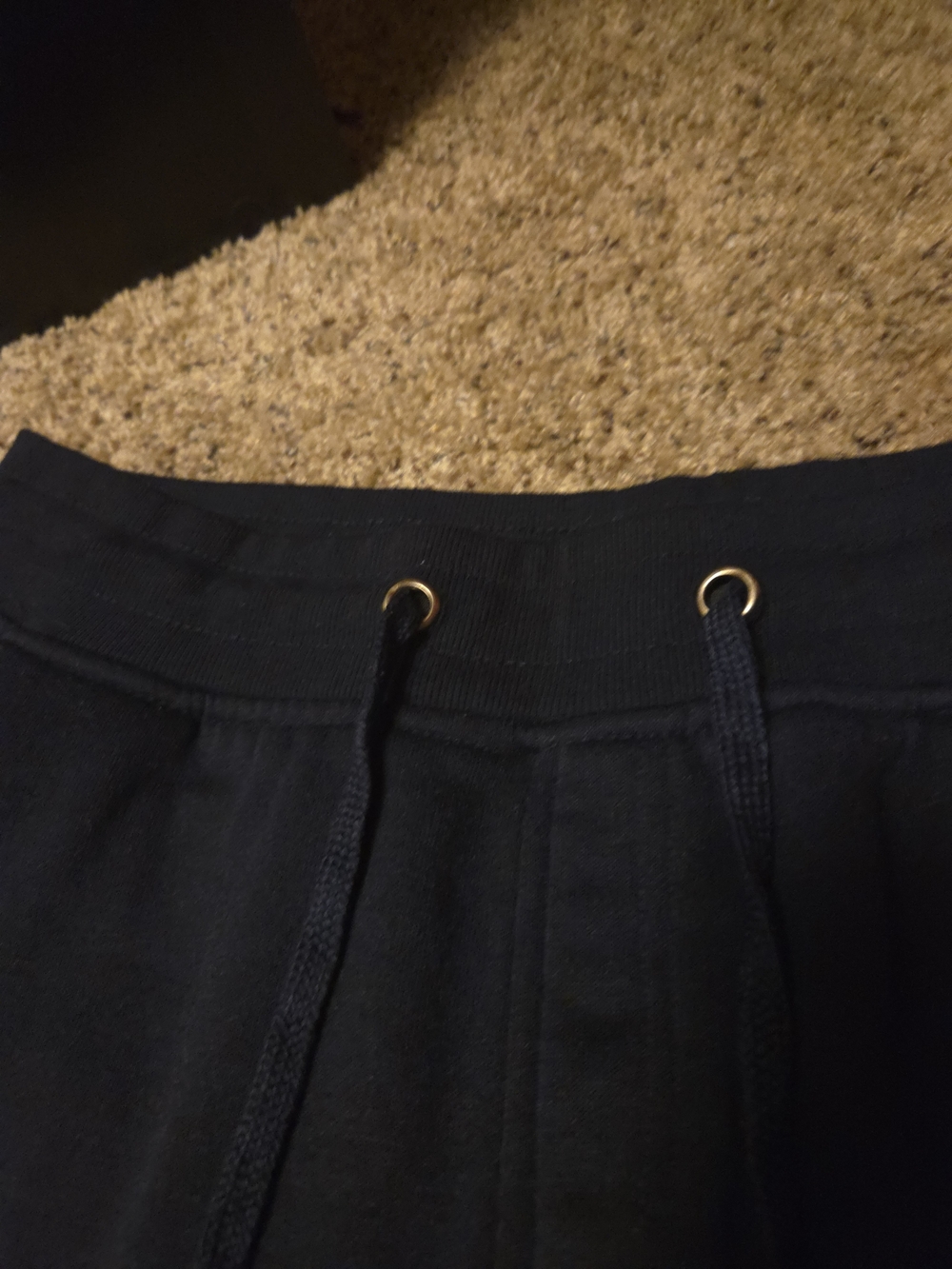 Essentials Navy Drawstring Athletic Shorts - Picture 3 of 5